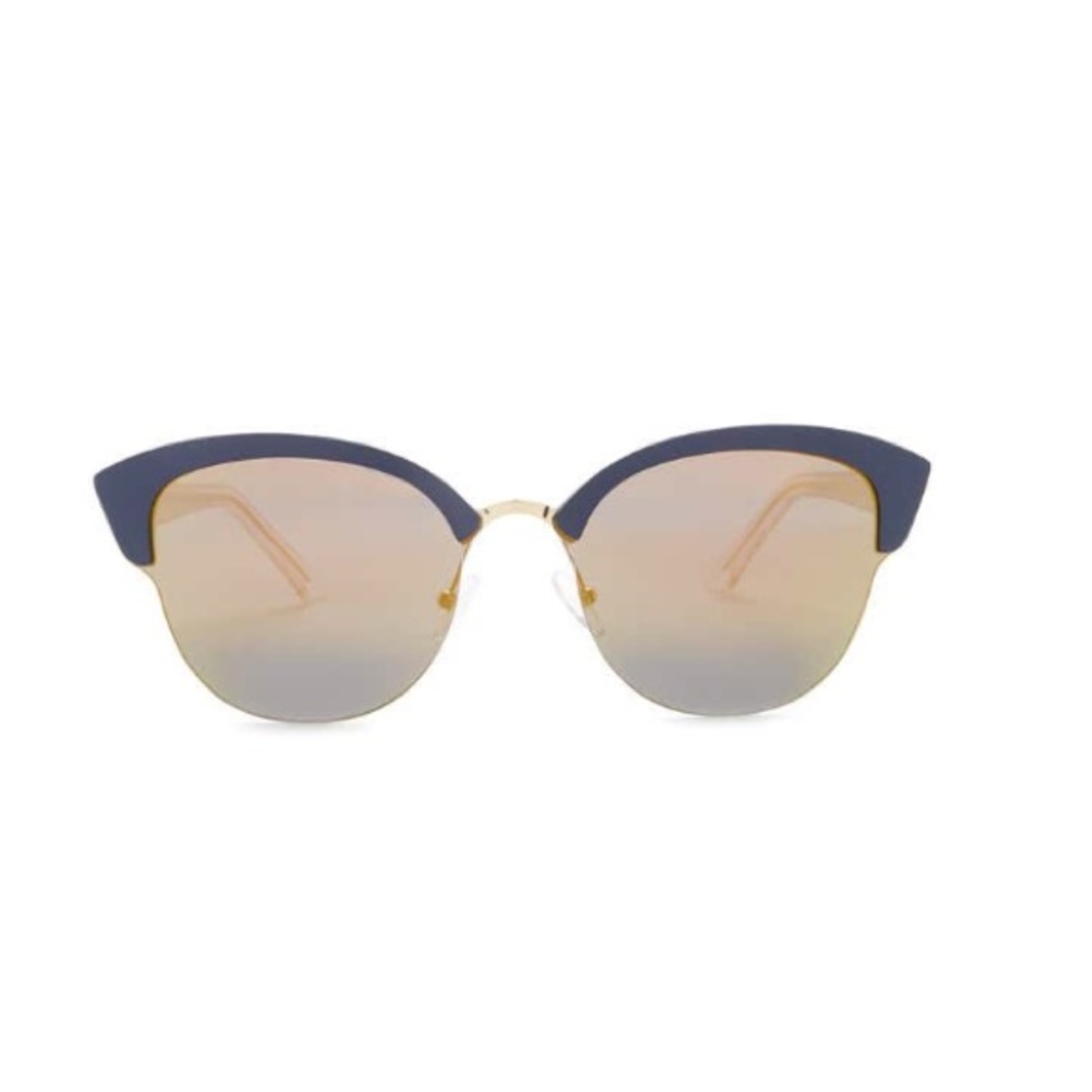 ▪️AQS Navy Gold Serena 70 mm Cat Eye Sunglasses ▪️